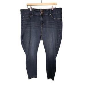 Torrid Super Stretch Jeggings Size 22S Dark Wash Denim Plus Size 3 Button Zip